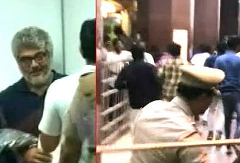 அஜித் ரசிகர்கள் மீது போலீசார் தடியடி