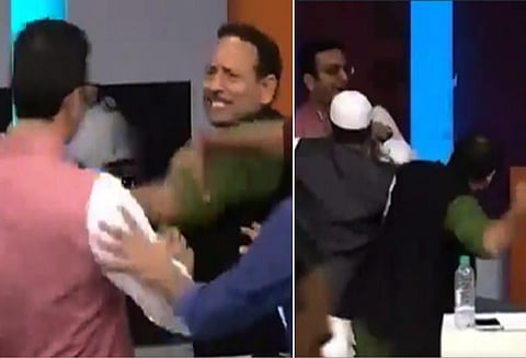 டி.வி. விவாத நிகழ்ச்சியில் கைகலப்பு