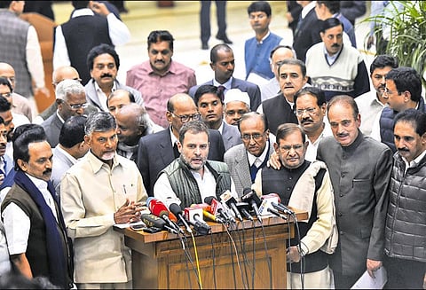 பாரதீய ஜனதாவை எதிர்ப்பதில் கருத்து ஒற்றுமை - எதிர்க்கட்சி தலைவர்கள் கூட்டத்துக்கு பின் ராகுல் காந்தி பேட்டி