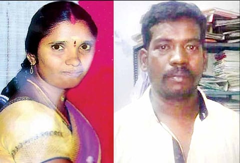 உல்லாசத்திற்கு வரமறுத்த மனைவியை கத்தியால் குத்திக்கொன்ற தொழிலாளி கைது - தடுக்க சென்ற மாமியார் மீதும் தாக்குதல்
