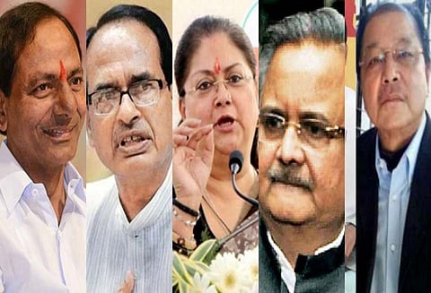 5 மாநில சட்டசபை தேர்தல்: 3 மாநிலங்களில் காங்கிரஸ் அதிக இடங்களில் முன்னிலை