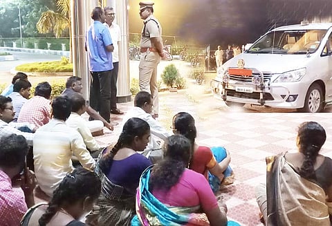 கிராம நிர்வாக அதிகாரிகள் பணியிடை நீக்கம் ரத்து: கலெக்டர் காரை முற்றுகையிட்ட வருவாய்த்துறையினரால் பரபரப்பு