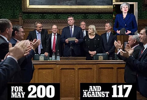 நம்பிக்கை வாக்கெடுப்பில் இங்கிலாந்து பிரதமர் தெரசா மே வெற்றி