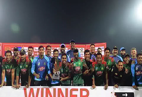 கடைசி ஆட்டத்தில் வெஸ்ட் இண்டீசை வீழ்த்தி ஒரு நாள் தொடரை கைப்பற்றியது வங்காளதேசம்