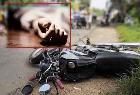 ஏரியூரில் அடுத்தடுத்து மோட்டார் சைக்கிள்கள் மோதல்; பெண் உள்பட 4 பேர் படுகாயம்