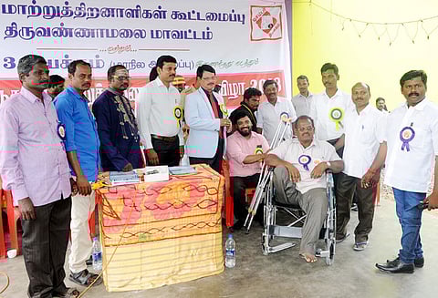 தேர்தல்களில் 5 சதவீத இடஒதுக்கீடு வழங்க வேண்டும் மாற்றுத்திறனாளிகள் வலியுறுத்தல்