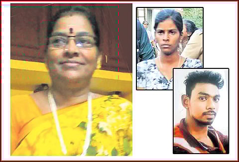தாயை குத்தி கொன்ற கல்லூரி மாணவி: ஆந்திராவில் பதுங்கி இருந்த காதலன் சிக்கினார்