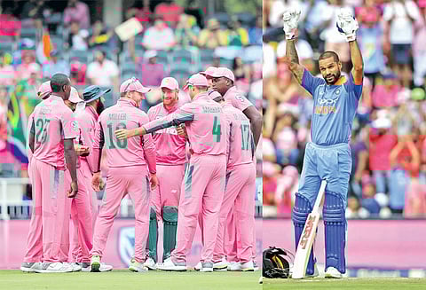 தென்ஆப்பிரிக்காவுக்கு எதிரான 4-வது ஒரு நாள் கிரிக்கெட்: இந்திய அணி 289 ரன்கள் சேர்ப்பு