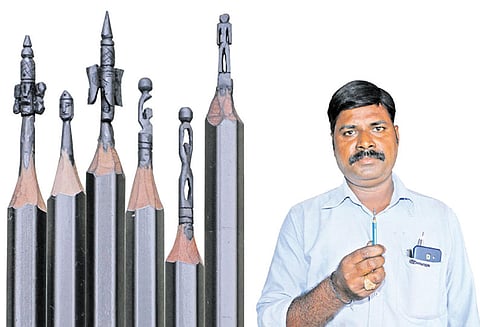 பென்சிலில் பிரம்மிப்பூட்டும் சிற்பங்கள்!