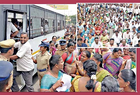 26 அம்ச கோரிக்கைகளை வலியுறுத்தி ஊரக வளர்ச்சித்துறையினர் சாலை மறியல்