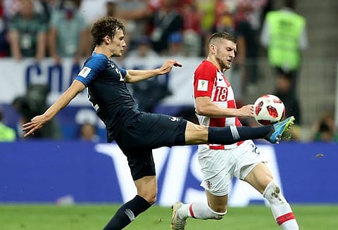 உலகக்கோப்பை கால்பந்து 2018: முதல் பாதி ஆட்ட நேர முடிவில் பிரான்ஸ் அணி முன்னிலை