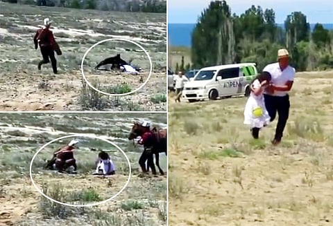 இரையாக நினைத்து 8 வயது சிறுமியை தாக்கிய கழுகு!!!