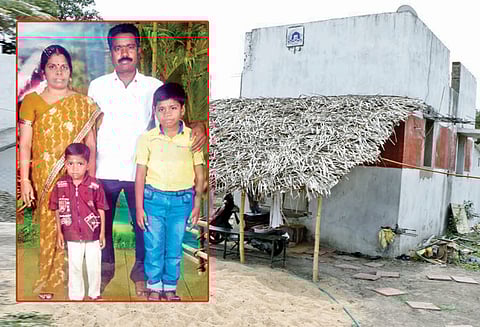 தஞ்சை அருகே குடிப்பதை கண்டித்ததால் மனைவி-2 மகன்கள் மண்வெட்டியால் அடித்துக்கொலை