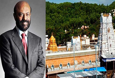 திருப்பதி ஏழுமலையான் கோவிலுக்கு ரூ.1 கோடி நன்கொடை - எச்.சி.எல். தலைவர் சிவ் நாடார் வழங்கினார்