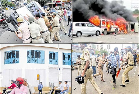மராத்தா போராட்டத்தில் மாநிலம் முழுவதும் 3-வது நாளாக வன்முறை - துப்பாக்கி சூடு; கண்ணீர் புகை குண்டு வீச்சு