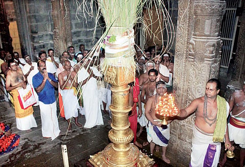 பிள்ளையார் திருவிழா கொடியேற்றத்துடன் தொடங்கியது