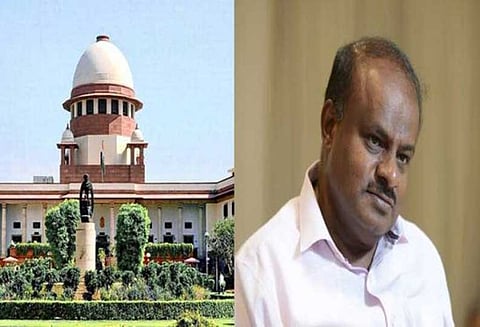 கர்நாடகத்தில் அமைந்துள்ள குமாரசாமி அரசுக்கு எதிராக சுப்ரீம் கோர்ட்டில் வழக்கு