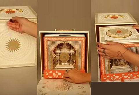 ஆகாஷ் அம்பானியின் திருமண அழைப்பிதழை பிரமாண்டமாக தயார் செய்த அம்பானி குடும்பம்!!