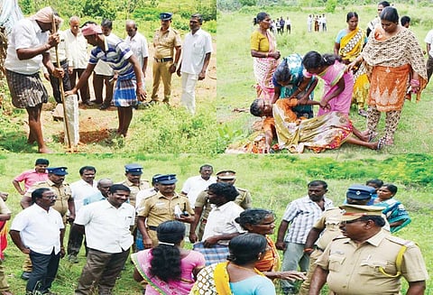 8 வழி பசுமை சாலை நில அளவீடு பணிக்கு எதிர்ப்பு தீக்குளிப்பதாக கூறிய பெண் குடும்பத்தினருடன் கைது