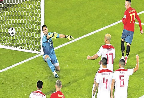 மொராக்கோ அணியின் சவாலை சமாளித்து டிரா செய்த ஸ்பெயின் - அடுத்த சுற்றுக்கு முன்னேறியது