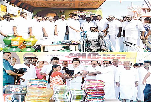 செஞ்சி, விக்கிரவாண்டியில் அ.தி.மு.க. சார்பில் நலத்திட்ட உதவிகள் வழங்கும் நிகழ்ச்சி
