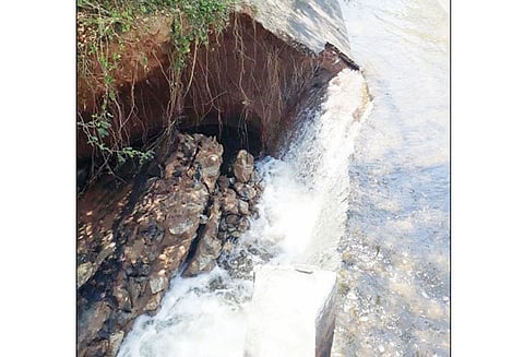 அரூர் அருகே வரட்டாறு அணையின் பிரதான கால்வாயில் திடீர் உடைப்பு