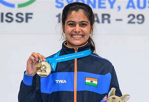 இந்திய வீராங்கனை மானு பாகெருக்கு இரட்டை தங்கப்பதக்கம்