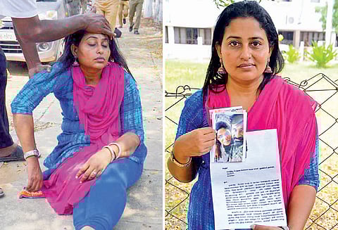 ராமநாதபுரம் போலீஸ் சூப்பிரண்டு அலுவலகத்திலும் சென்னை பெண் தொழில் அதிபர் புகார்