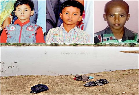 கண்மாயில் மூழ்கி அண்ணன்-தம்பி உள்பட 3 சிறுவர்கள் பலி