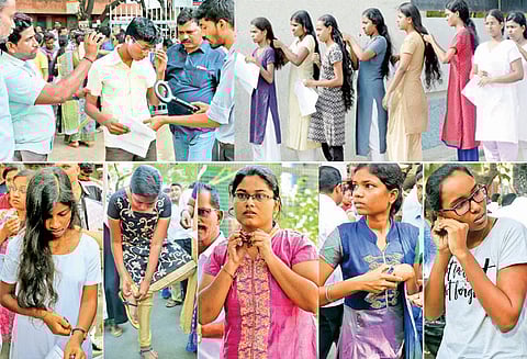 தமிழகத்தில், 170 மையங்களில் 1 லட்சம் பேர் ‘நீட்’ தேர்வு எழுதினர் மாணவ, மாணவிகளுக்கு கடும் கட்டுப்பாடு