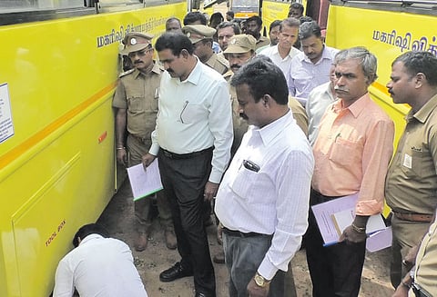 செங்கல்பட்டு, பூந்தமல்லியில் பள்ளி வாகனங்கள் ஆய்வு