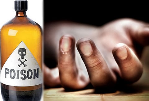 மனைவி, மகளுக்கு விஷம் கொடுத்து விட்டு தொழிலாளி தற்கொலை