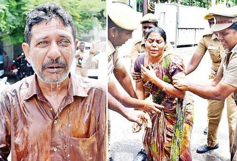 குடிசை மாற்று வாரியத்தில் வீடு வாங்கி தருவதாக கூறி ரூ.12 லட்சம் மோசடி: தீக்குளிக்க முயற்சி