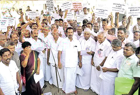 ஒருங்கிணைந்த நாடார் சங்கங்கள் ஆர்ப்பாட்டம் சென்னையில் நடந்தது