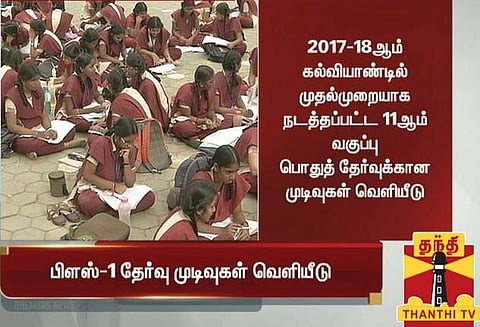 பிளஸ் 1 வகுப்புகளுக்கான பொது தேர்வு முடிவுகள் இணையதளத்தில் வெளியீடு; 91.3 சதவீதம் பேர் தேர்ச்சி