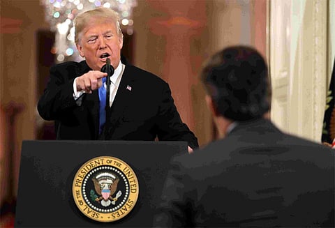 சி.என்.என் செய்தியாளருடன் டொனால்டு டிரம்ப் வாக்குவாதம்