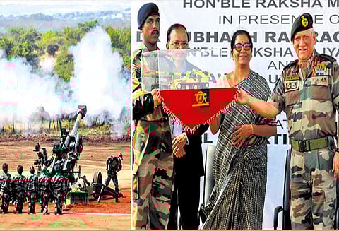 நிர்மலா சீதாராமன் முன்னிலையில் விழா - இந்திய ராணுவத்தில் நவீன பீரங்கிகள் சேர்ப்பு