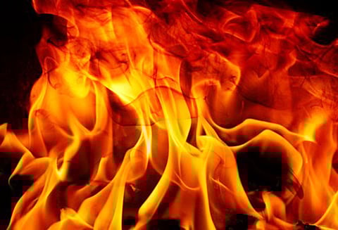 ஜன்னல் வழியாக பெட்ரோல் ஊற்றி தீ வைப்பு காய்கறி வியாபாரி கொலையில் மகன் கைது