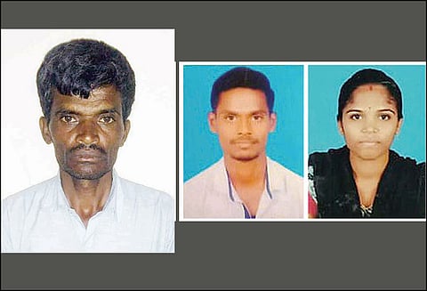 ஓசூர் அருகே பயங்கரம்: காதல் திருமண தம்பதி ஆணவ கொலை பெண்ணின் தந்தை உள்பட 3 பேர் பிடிபட்டனர்