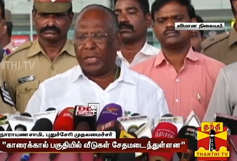 கஜா புயலால் புதுச்சேரியில் பெரிய பாதிப்பு இல்லை; முதல் அமைச்சர் நாராயணசாமி