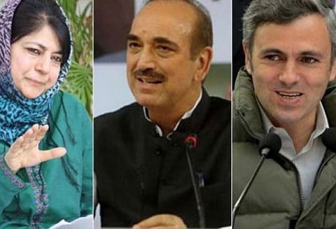 பிடிபி, காங்கிரஸ், என்.சி.பி ஆகிய கட்சிகள் கூட்டணி அமைத்து காஷ்மீரில் ஆட்சி அமைக்க முயற்சி