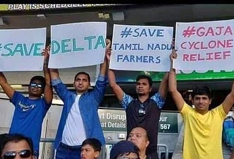 கஜா புயல் பாதிப்பு: சிட்னி கிரிக்கெட் மைதானத்தில் #SaveDelta பதாகைகளுடன் இளைஞர்கள்...