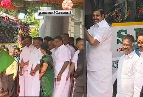 ரூ.127 கோடி மதிப்பிலான, 471 புதிய பேருந்துகளை கொடியசைத்து துவக்கி வைத்தார் முதலமைச்சர் பழனிசாமி