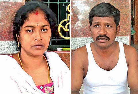 மோட்டார் சைக்கிளில் சென்ற தம்பதியை தாக்கி 15 பவுன் நகை பறிப்பு முகமூடி கொள்ளையர்கள் கைவரிசை