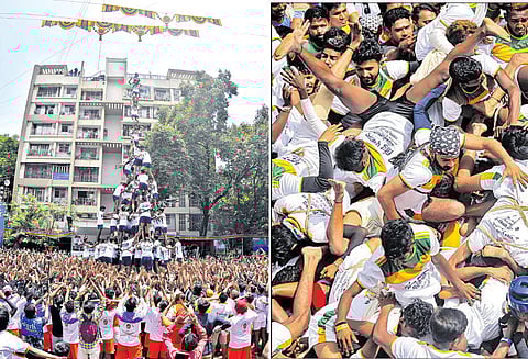 மும்பை, தானேயில் உறியடி திருவிழா உற்சாக கொண்டாட்டம்