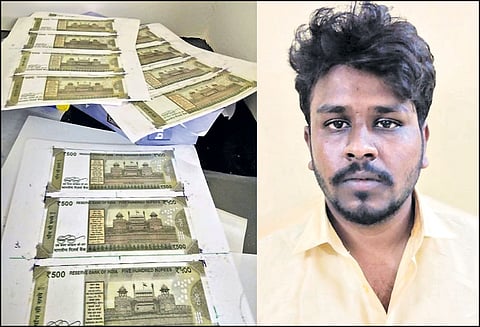 பெருங்களத்தூரில் 500 ரூபாய் கள்ள நோட்டுகளை மாற்ற முயன்றவர் கைது