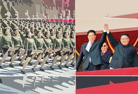 70–வது ஆண்டு விழாவையொட்டி வடகொரியாவில் பிரமாண்ட ராணுவ அணிவகுப்பு