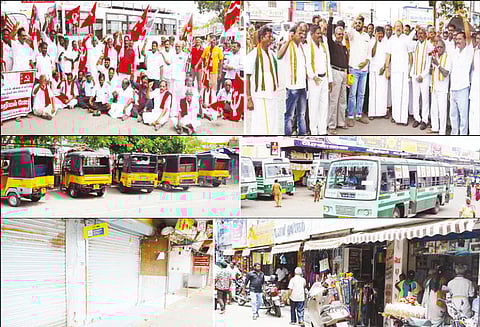 பெரம்பலூர் மாவட்டத்தில் 75 சதவீத கடைகள் திறந்திருந்தன மறியலில் ஈடுபட்ட 51 பேர் கைது