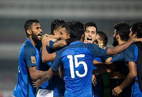 தெற்காசிய கால்பந்து சாம்பியன்ஷிப்: இந்திய அணி இறுதிப்போட்டிக்கு தகுதி