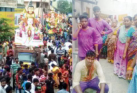 குமாரபாளையம் விநாயகர் சிலை ஊர்வலத்தில் கோஷ்டி மோதல்; 13 பேர் காயம்